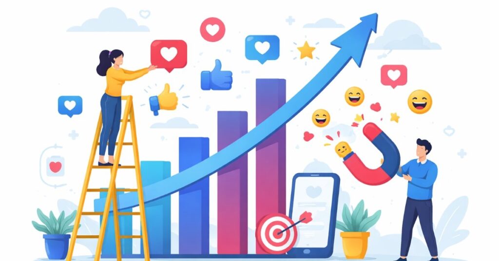 chart, how to increase social media growth