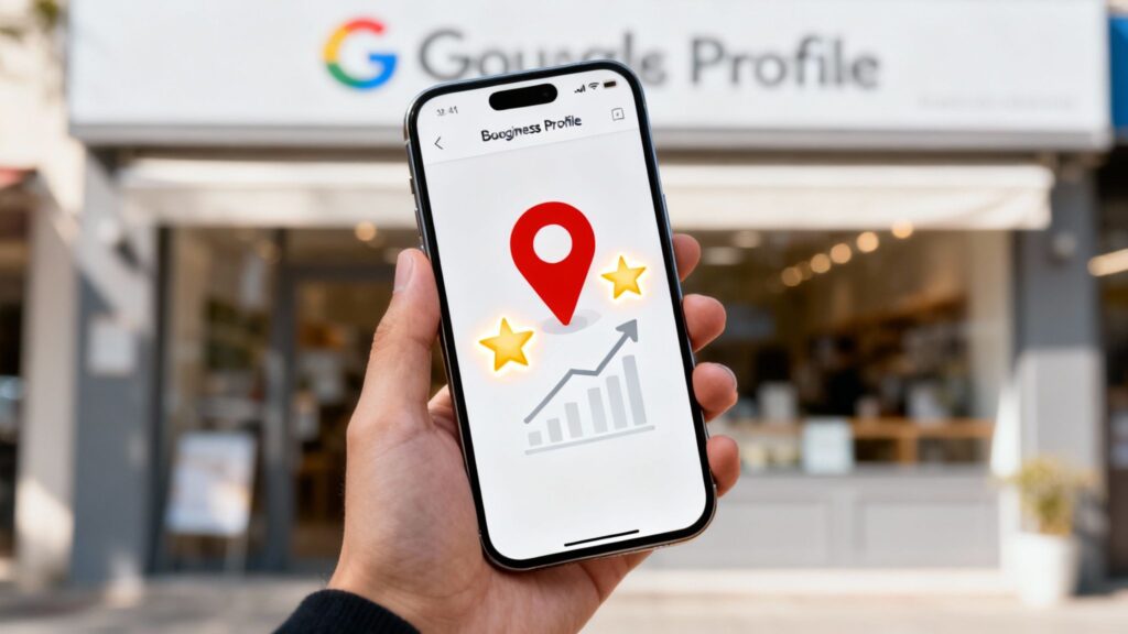 How To Optimize Google Business Profile For Local Dominance 22 cell phone with google map pointer, concept of How to Optimize Google Business Profile for Local Dominance
